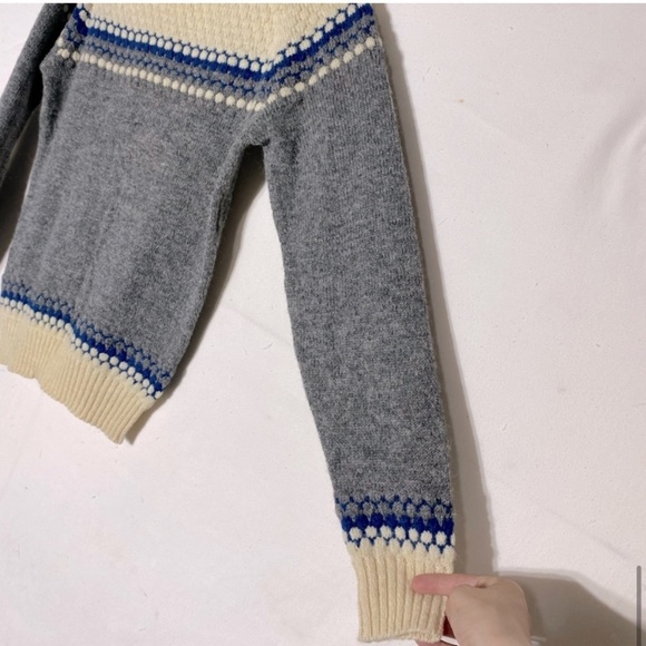 Vintage Norvyk Textured Knit Wool Crew Neck Sweater M - Picture 10 of 14